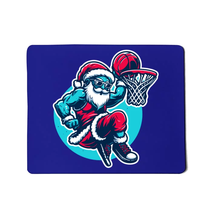 Christmas Santa Basketball Streetball Player Dunking Xmas Great Gift Mousepad