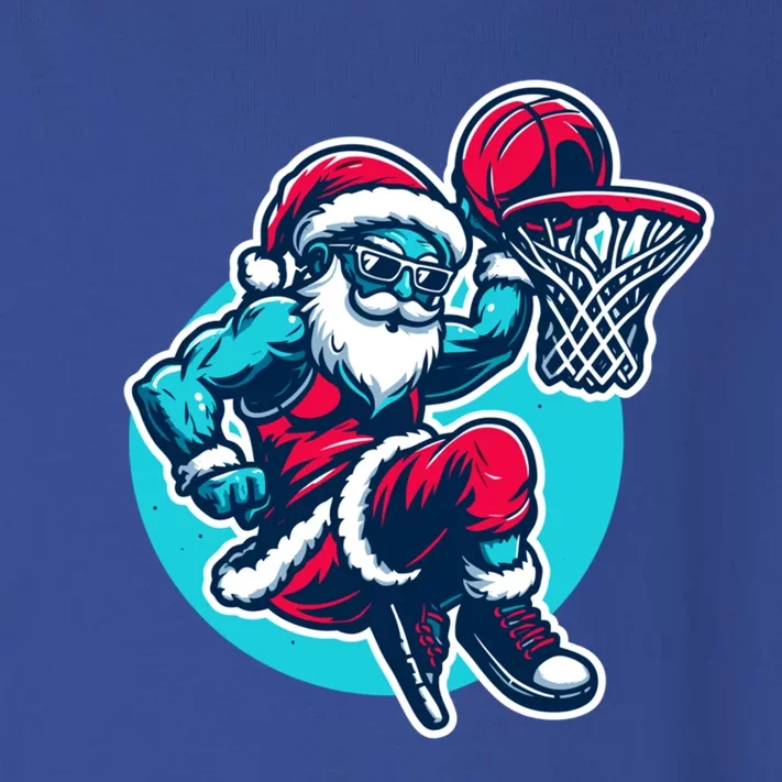 Christmas Santa Basketball Streetball Player Dunking Xmas Great Gift Toddler Long Sleeve Shirt