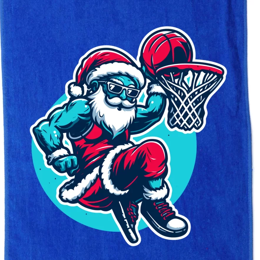 Christmas Santa Basketball Streetball Player Dunking Xmas Great Gift Platinum Collection Golf Towel