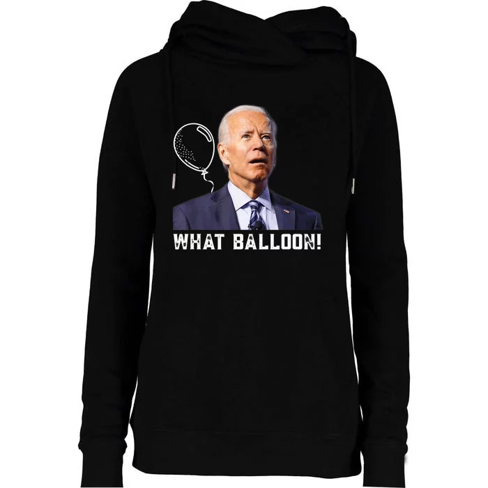 Chinese Spy Balloon Funny Surveillance Joe Biden Womens Funnel Neck Pullover Hood