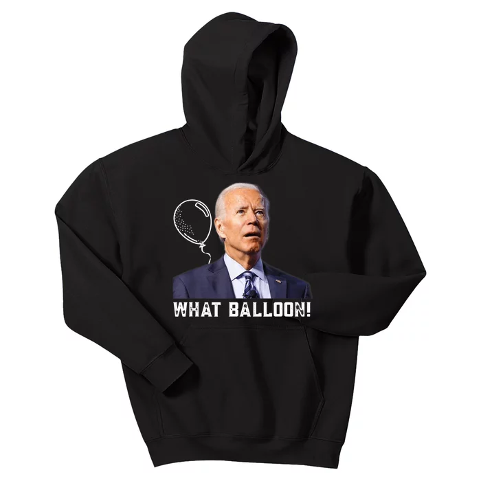 Chinese Spy Balloon Funny Surveillance Joe Biden Kids Hoodie