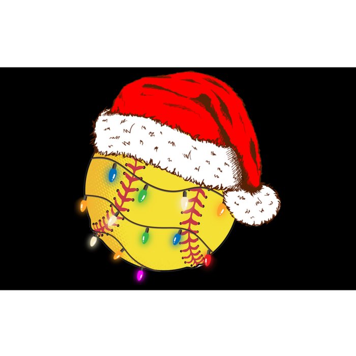 Christmas Softball Ball Santa Hat Funny Sport Xmas Boys Bumper Sticker