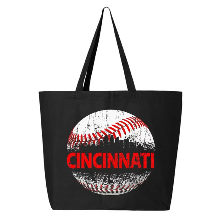 Cincinnati Souvenir Baseball City Downtown I Love Cincinnati 25L Jumbo Tote