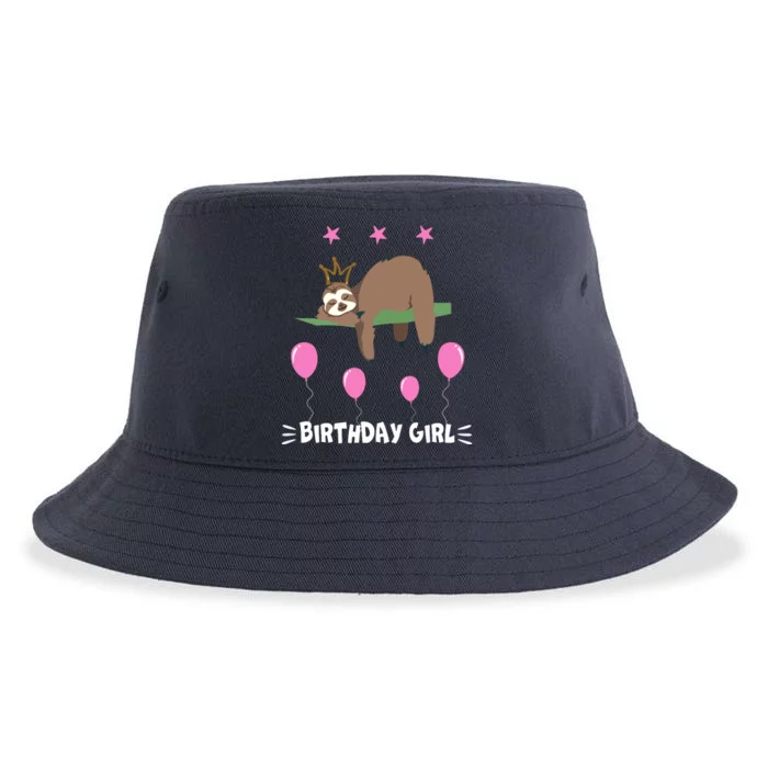 Cute Sloth Balloons Birthday Party Animal Sustainable Bucket Hat