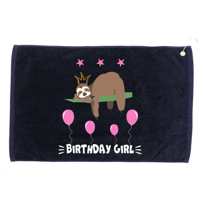 Cute Sloth Balloons Birthday Party Animal Grommeted Golf Towel