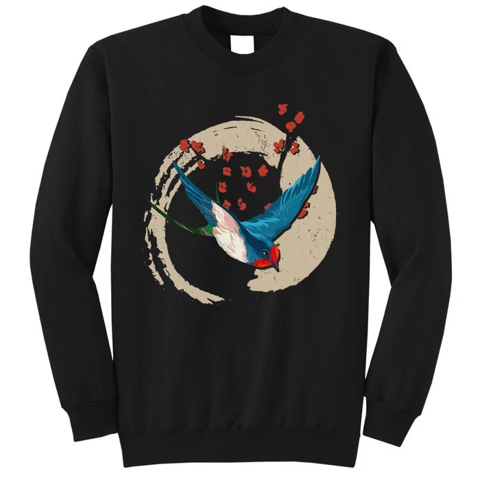 Colorful Swallow Birds Lover Nature Swallows Tall Sweatshirt