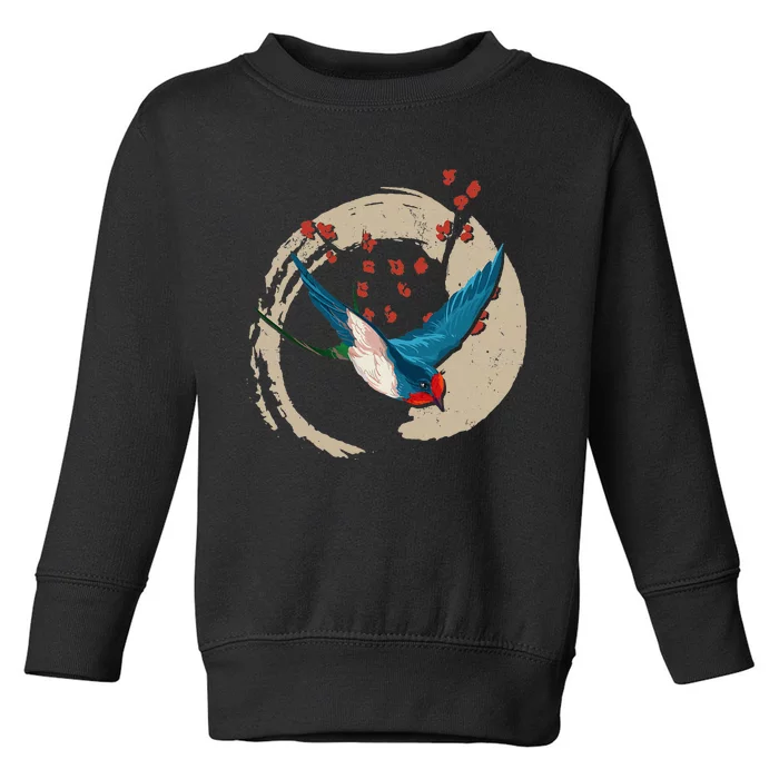 Colorful Swallow Birds Lover Nature Swallows Toddler Sweatshirt