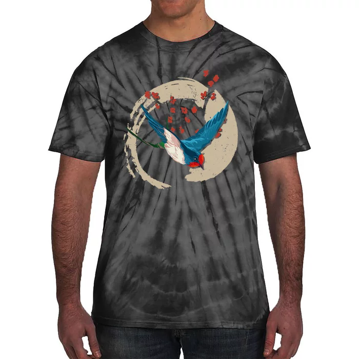 Colorful Swallow Birds Lover Nature Swallows Tie-Dye T-Shirt