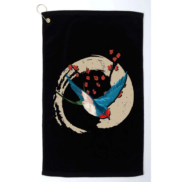 Colorful Swallow Birds Lover Nature Swallows Platinum Collection Golf Towel