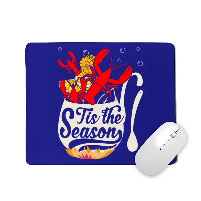 Crawfish Season Boil Funny Crayfish Eating Lobster Gift Mousepad