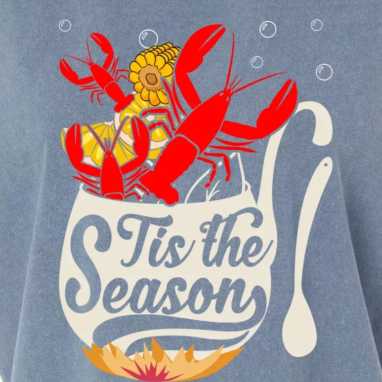 Crawfish Season Boil Funny Crayfish Eating Lobster Gift Garment-Dyed Women's Muscle Tee