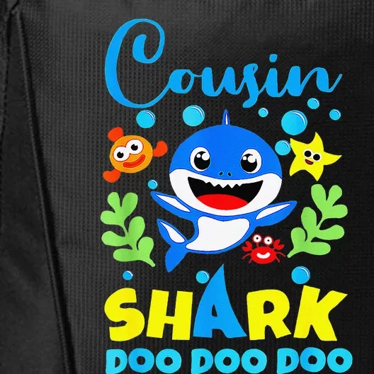 Cousin Shark Birthday Cousin Shark Family Mother's Day City Backpack