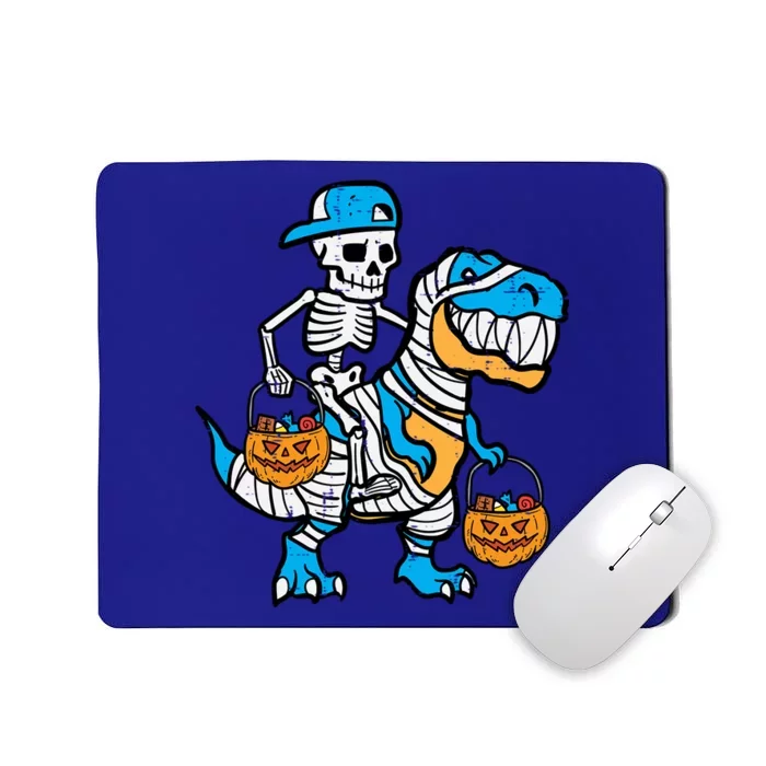 Cool Skeleton Blue Cap Dino Halloween Teen Gift Mousepad