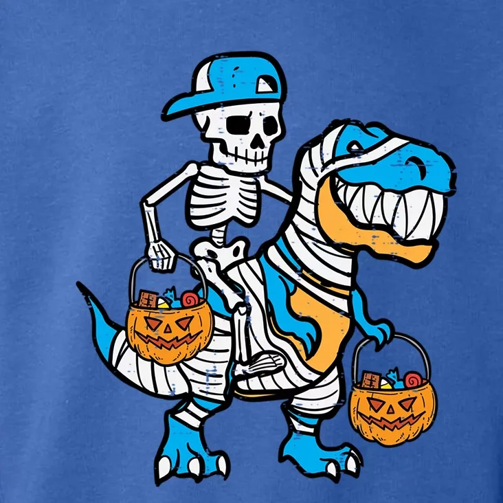 Cool Skeleton Blue Cap Dino Halloween Teen Gift Toddler Hoodie