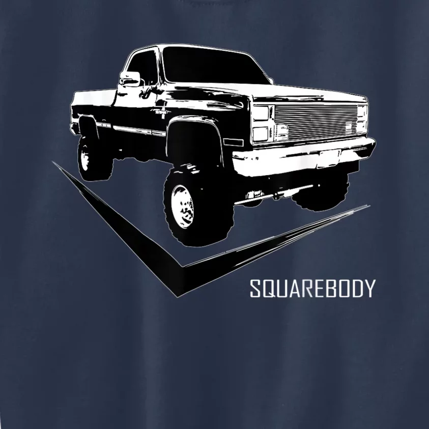 Classic Square Body Truck Squarebody Kids Sweatshirt