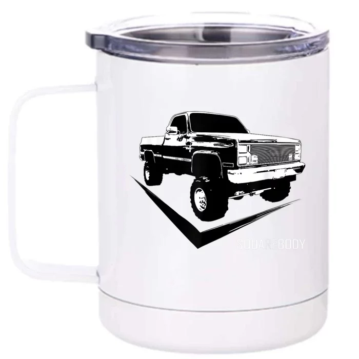 Classic Square Body Truck Squarebody Front & Back 12oz Stainless Steel Tumbler Cup