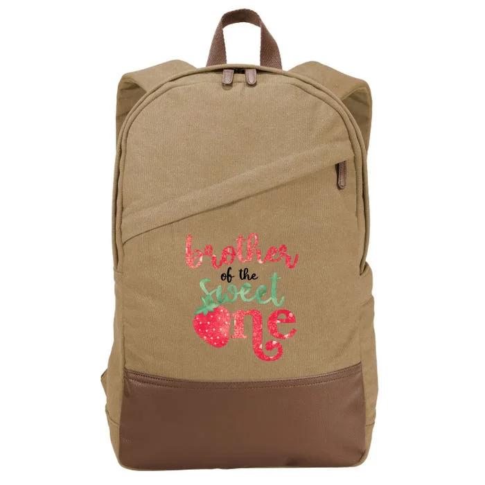 Cute Strawberry Brother Of The Sweet One Cotton Canvas Backpack