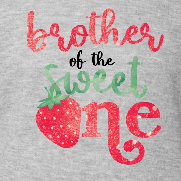 Cute Strawberry Brother Of The Sweet One Toddler Sweatshirt