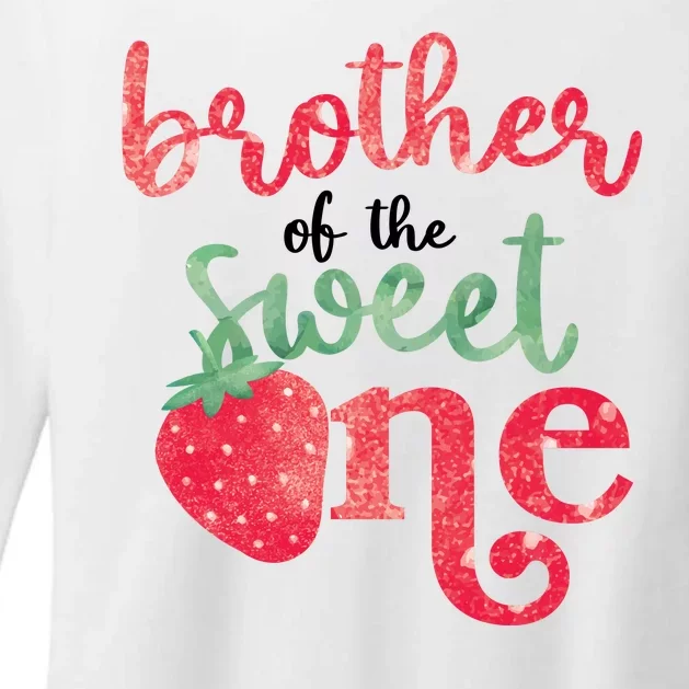 Cute Strawberry Brother Of The Sweet One Womens CVC Long Sleeve Shirt