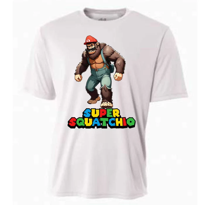 Cute Sasquatch Bigfoot Gamer Gaming Cooling Performance Crew T-Shirt