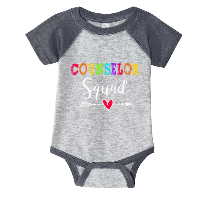 Counselor Squad Back To School Teacher lovers Infant Baby Jersey Bodysuit