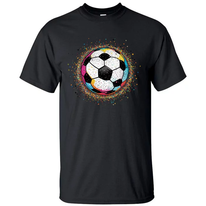 Colorful Soccer Ball Fan For Soccer Mom Cute Gift Tall T-Shirt