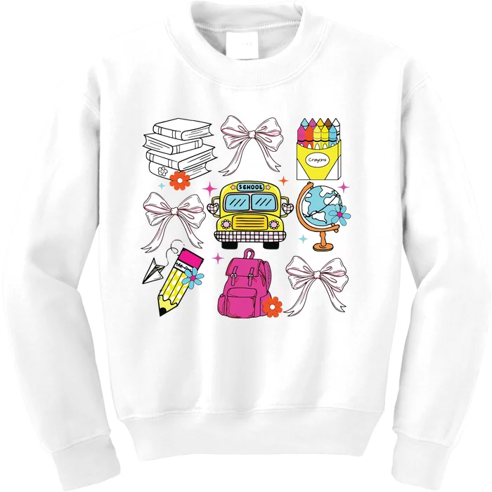 Coquette School Back To School Kids Sweatshirt