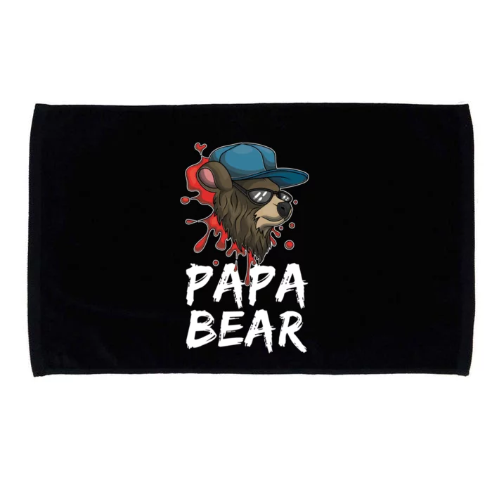 Cool Sunglasses Bear Daddy Animal Family Dad Papa Bear Gift Microfiber Hand Towel