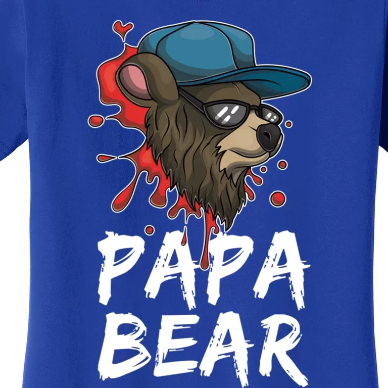 Cool Sunglasses Bear Daddy Animal Family Dad Papa Bear Gift Women's T-Shirt