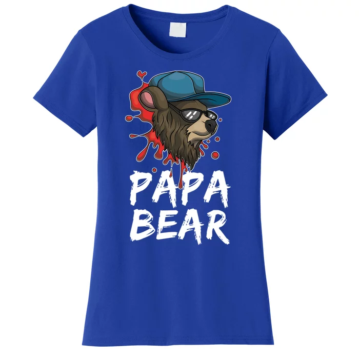 Cool Sunglasses Bear Daddy Animal Family Dad Papa Bear Gift Women's T-Shirt