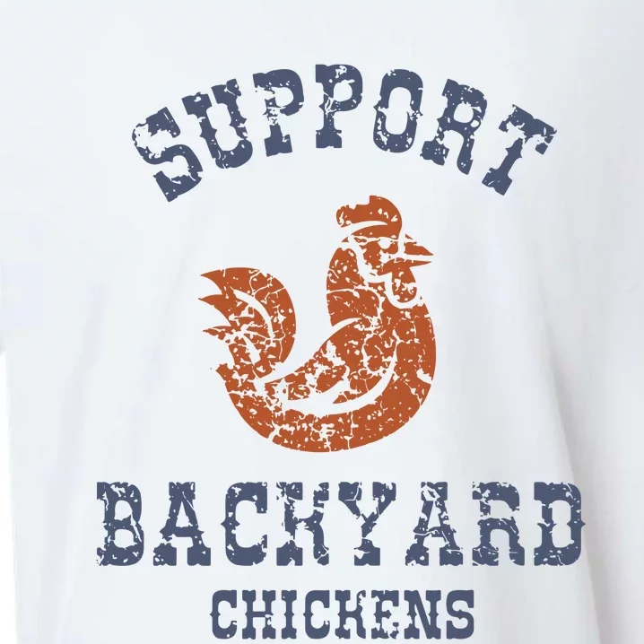 Chicken Support Backyard Casual Chicken Farming Sueded Cloud Jersey T-Shirt