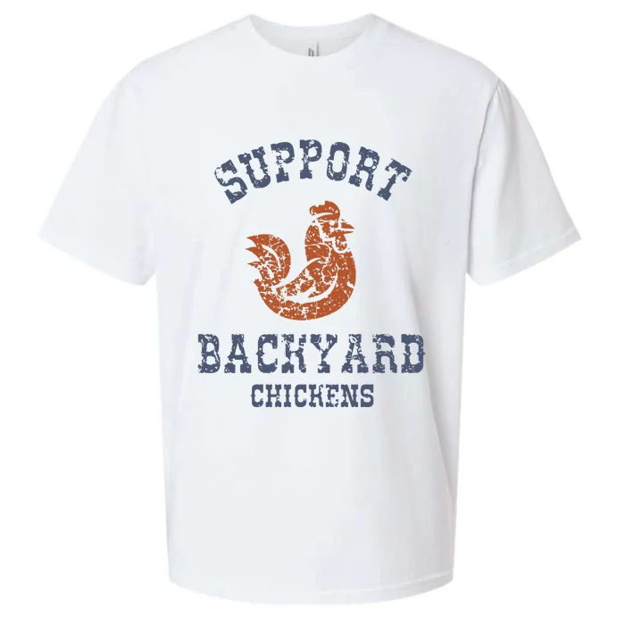 Chicken Support Backyard Casual Chicken Farming Sueded Cloud Jersey T-Shirt