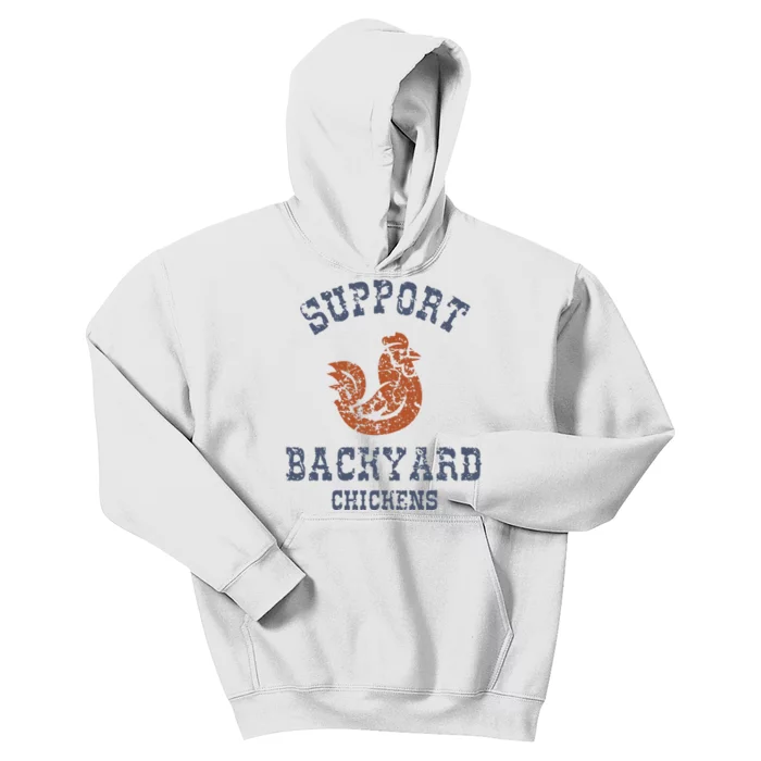 Chicken Support Backyard Casual Chicken Farming Kids Hoodie