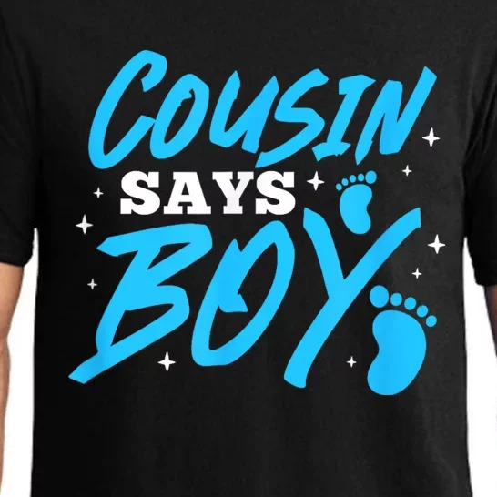 Cousin Says Boy Gender Reveal Team Boy Pregnancy Cousins Pajama Set