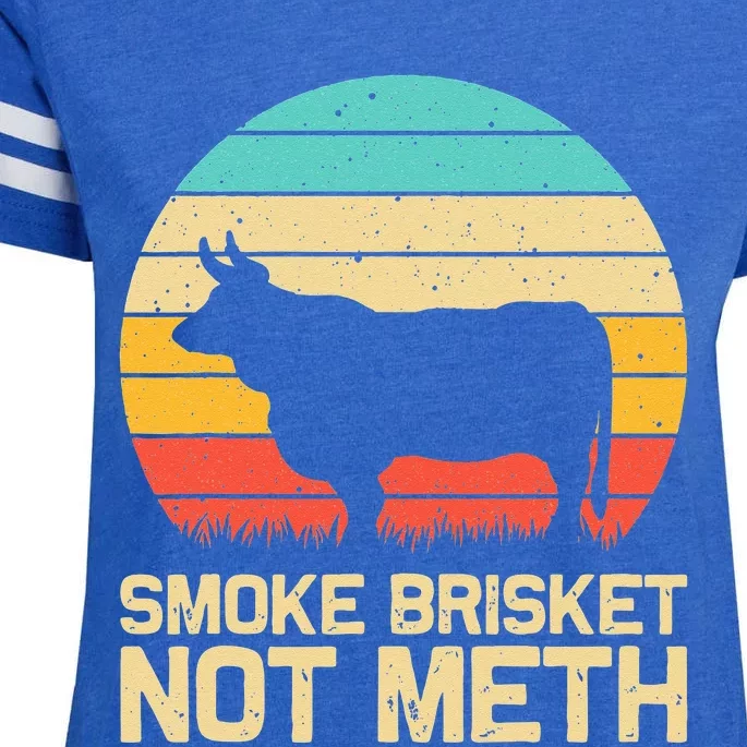 Cool Smoke Brisket Not Meth Funny Grilling Gift Men Women Enza Ladies Jersey Football T-Shirt