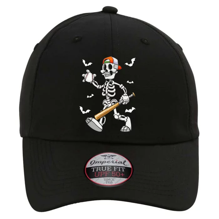 Cool Skeleton Baseball Lover Halloween Baseball Player The Original Performance Cap