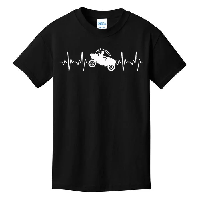 Cool Side By Side Sxs Heartbeat Utv Off Road Kids T-Shirt