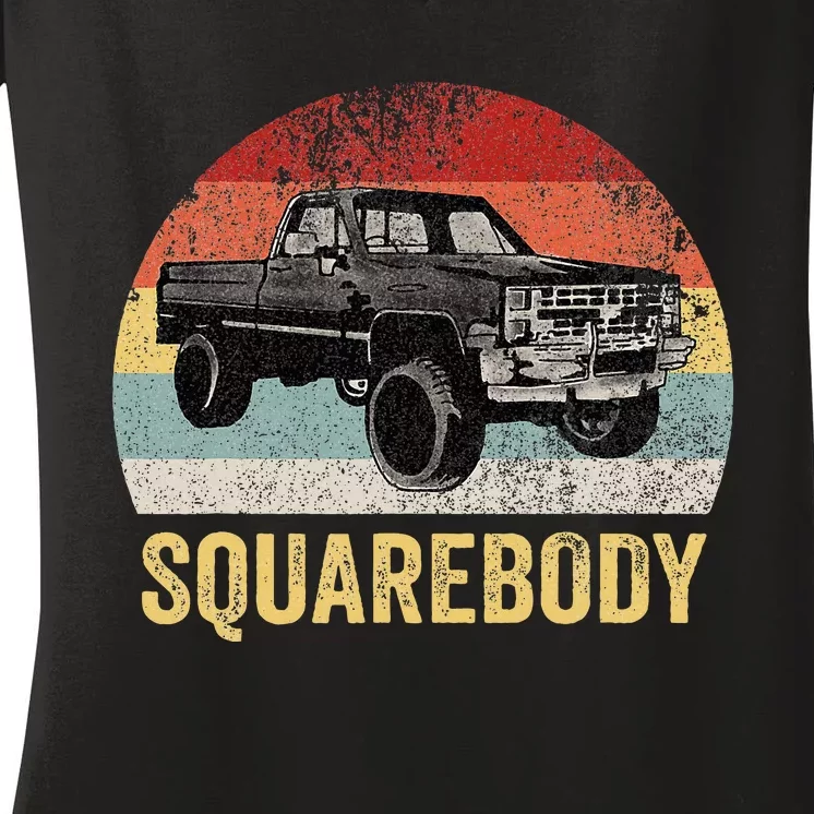 Classic Square Body Truck Squarebody Women's V-Neck T-Shirt