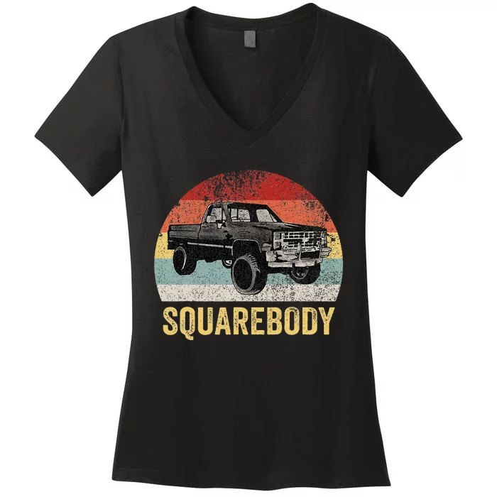 Classic Square Body Truck Squarebody Women's V-Neck T-Shirt