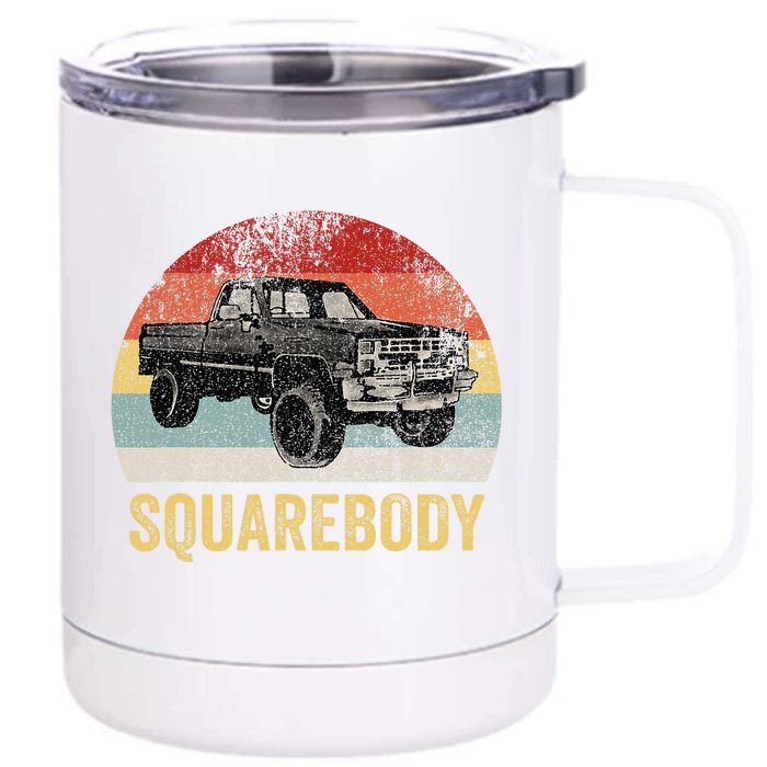 Classic Square Body Truck Squarebody Front & Back 12oz Stainless Steel Tumbler Cup