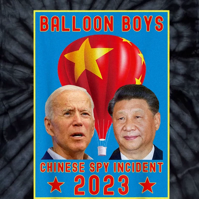 Chinese Surveillance Balloon Joe Biden Vs Xi Jinping Tie-Dye T-Shirt