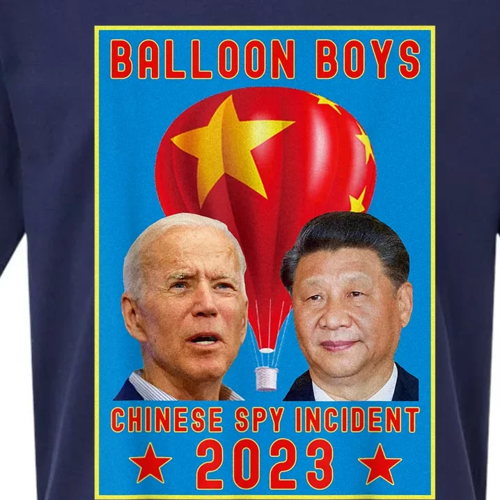 Chinese Surveillance Balloon Joe Biden Vs Xi Jinping Sueded Cloud Jersey T-Shirt