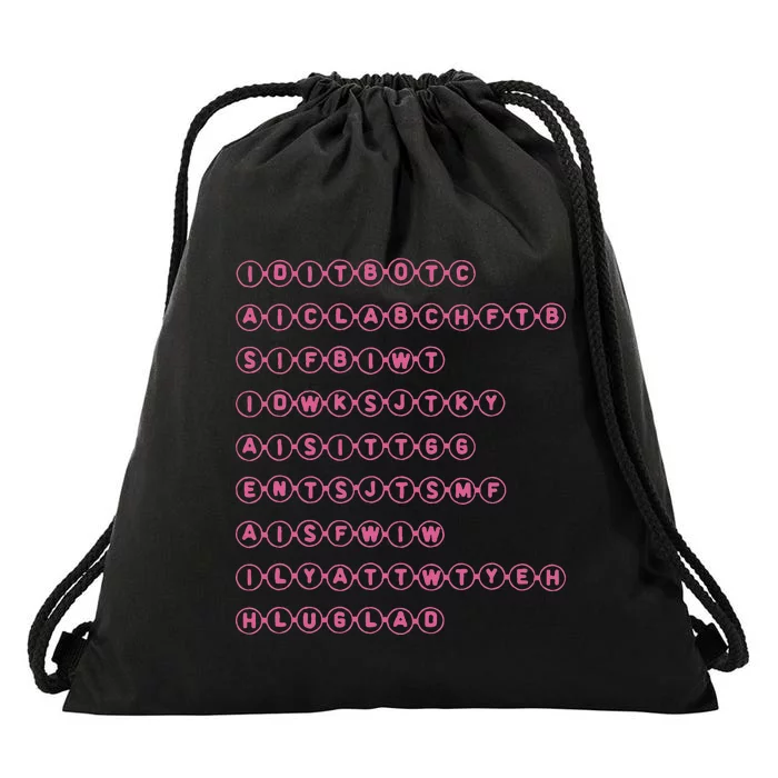 C.R.U.E.L S.U.M.M.E.R Bridge Friendship Bracelet Drawstring Bag