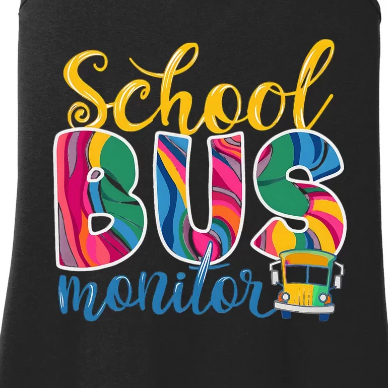 Cute School Bus Monitor Ladies Essential Tank