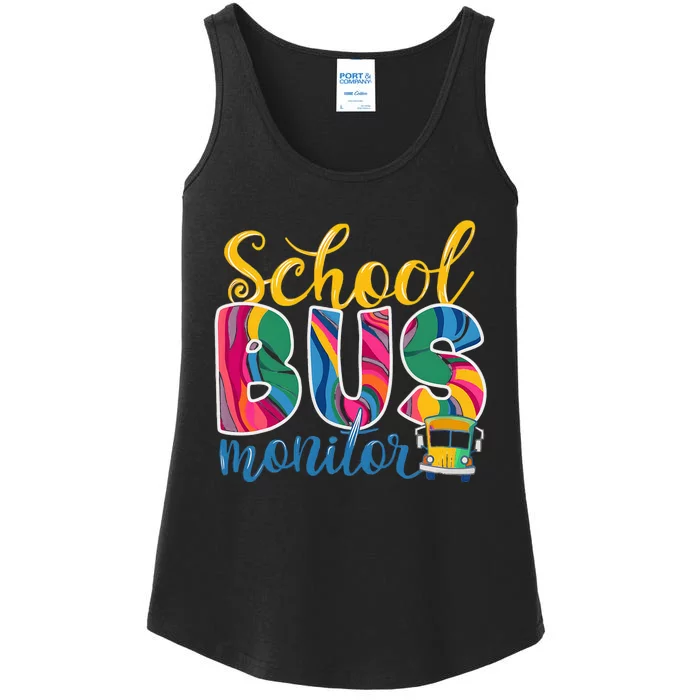 Cute School Bus Monitor Ladies Essential Tank