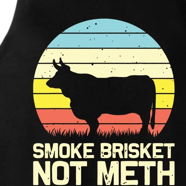 Cool Smoke Brisket Not Meth Funny Grilling Ladies Tri-Blend Wicking Tank