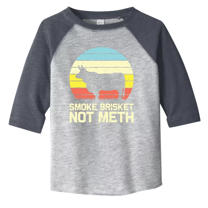 Cool Smoke Brisket Not Meth Funny Grilling Toddler Fine Jersey T-Shirt