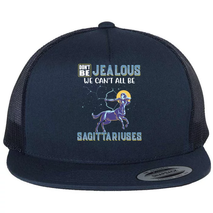 Cute Sagittarius Birthday Gift Sagittarius Zodiac Cute Gift Flat Bill Trucker Hat