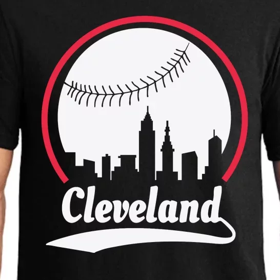 Cleveland Skyline Baseball Pajama Set