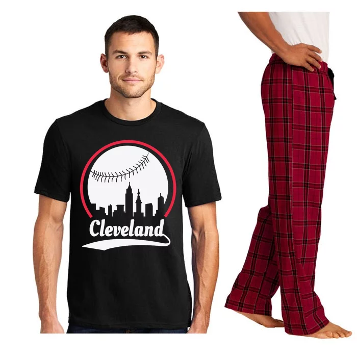 Cleveland Skyline Baseball Pajama Set